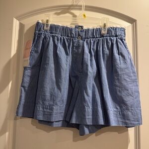 Boutique Blue Striped Women's Boxer Shorts